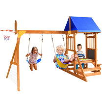 Wayfair wooden swing sales set